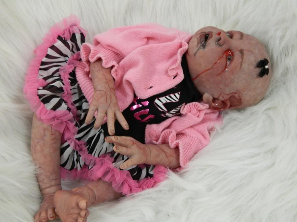 Crazy ZOMBIE Reborn Baby dollHalloween prop eBay
