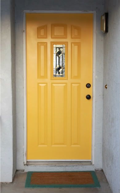 yellow front door