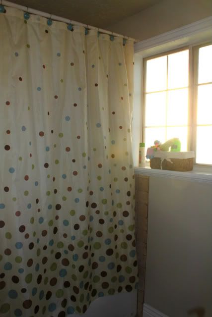 ruffled shower curtain