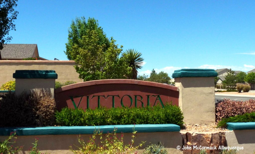 Entrance at Vittoria gated community Homes For Sale Albuquerque, John McCoramck, Albuquerque Homes Realty