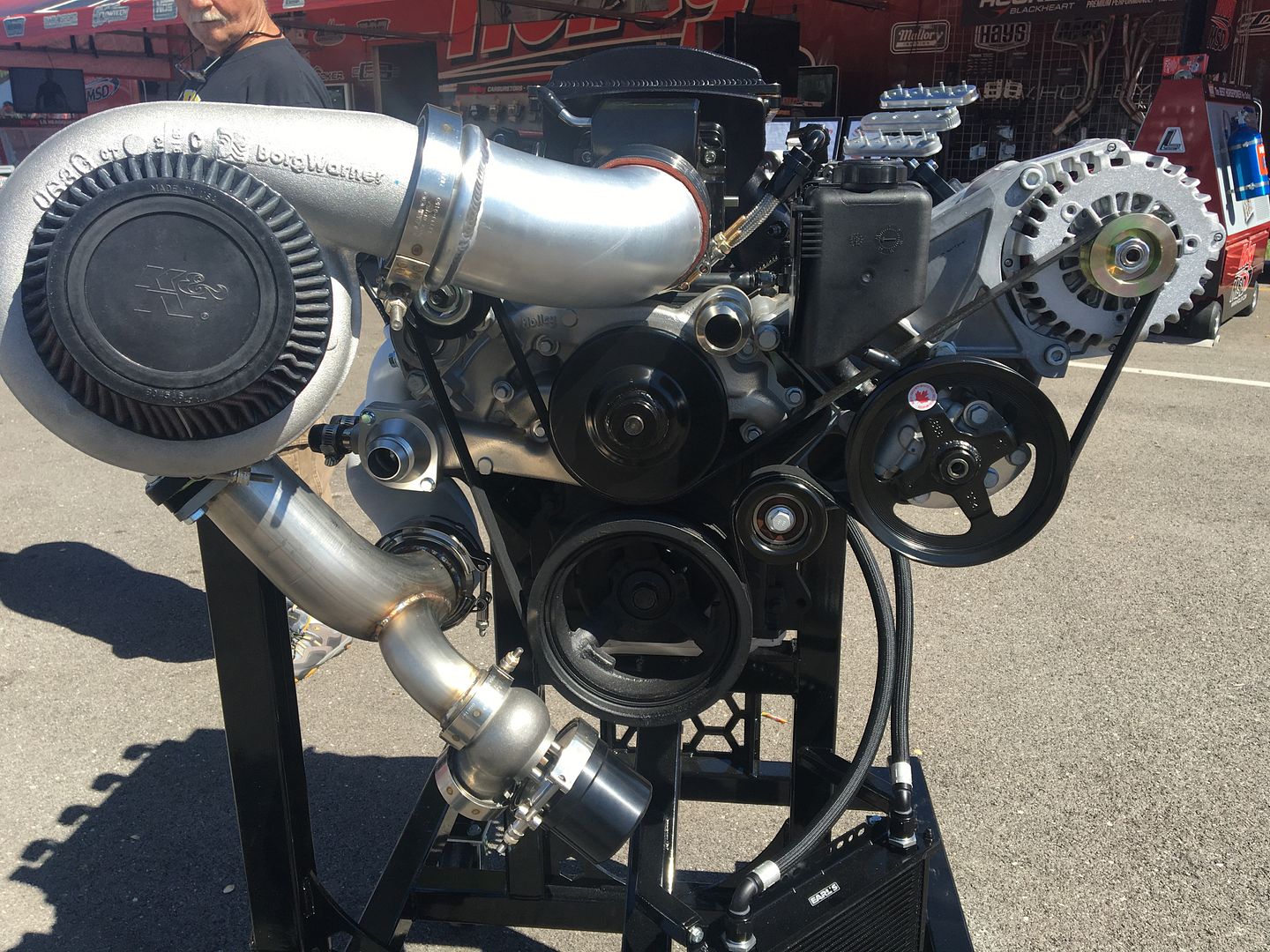Interesting new Holley turbo manifold design at LSFest LS1TECH
