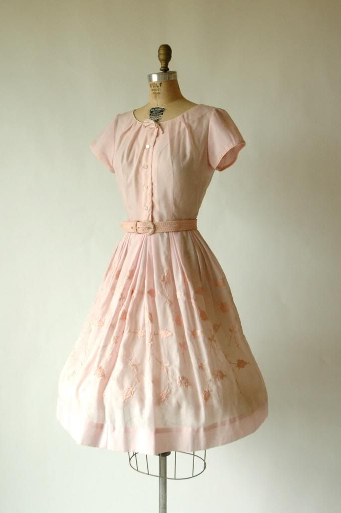 Vintage 1950s pink dress