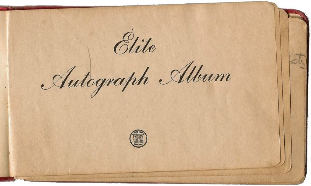 1918 Autograph Book