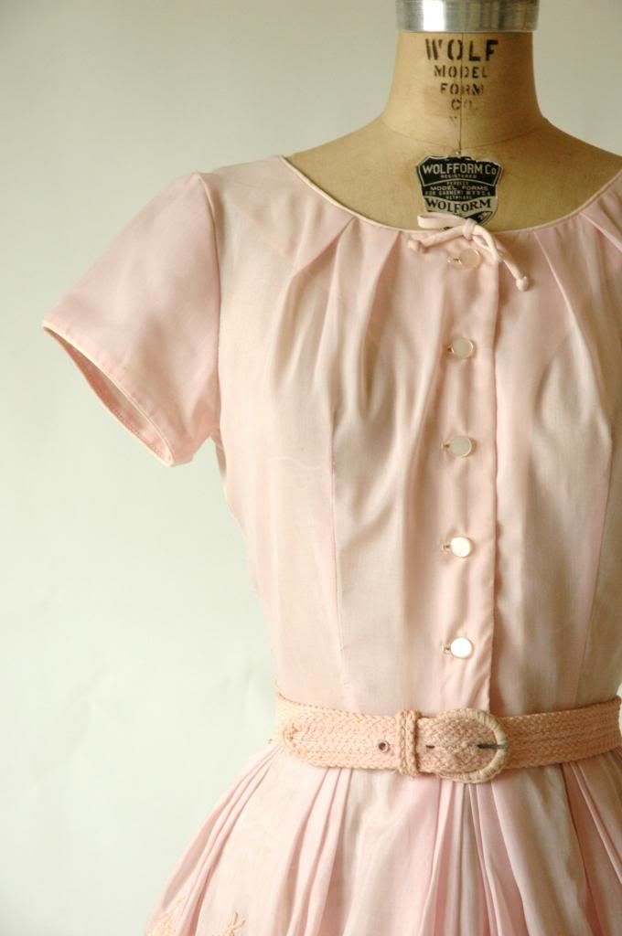 Vintage 1950s pink dress