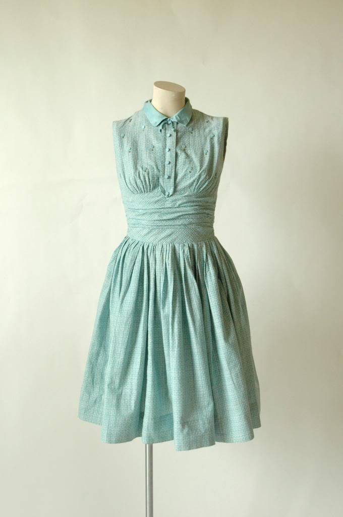 Vintage blue cotton dress