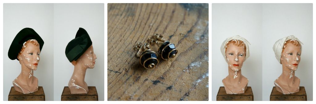 vintage hats and jewelry
