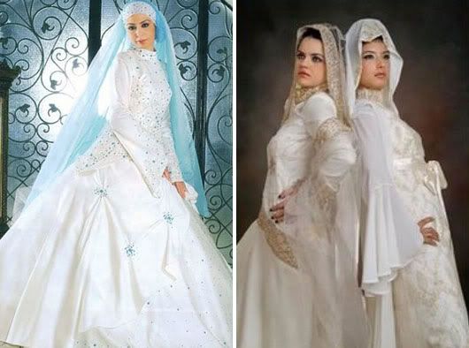 Muslim women wedding dress