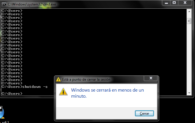 3.- Si lo quieres cancelar pongan lo siguiente " shu*** -a " y les saldra algo como esto. Nota : tienen menos de 1 minuto para cancelarlo. automatico