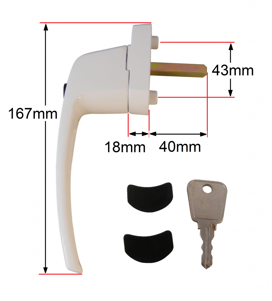 UPVC WINDOW HANDLE TILT & TURN 40MM SPINDLE eBay
