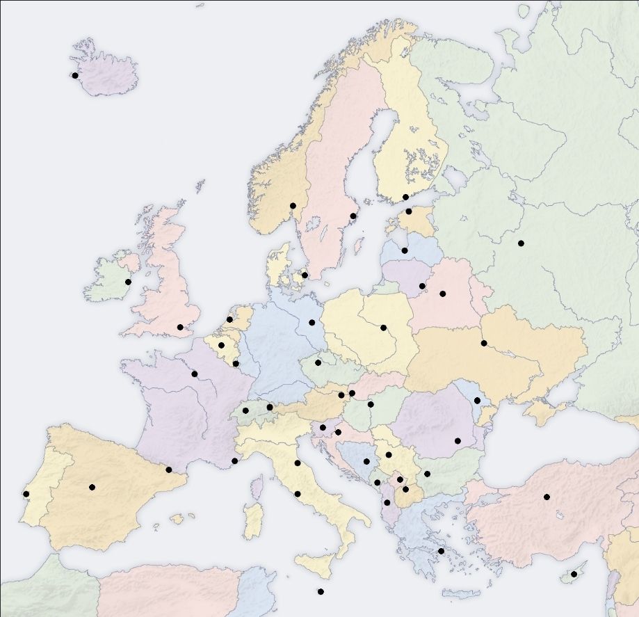 Countries And Capitals Quiz Sporcle Find The European Capitals Quiz - By J_Moriarty