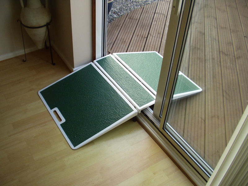 26 or 30 inch Wide Folding Threshold Bridge Wheelchair Ramp