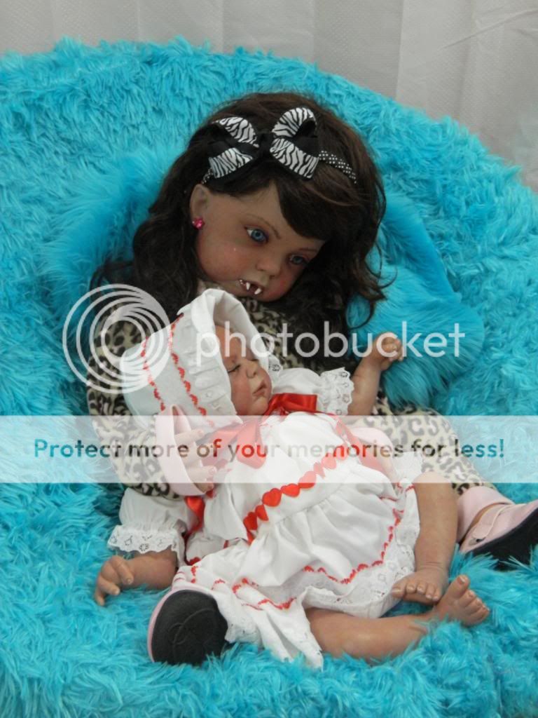Your are Bidding on a Fully Finished Vampire Toddler Reborn Baby doll.
