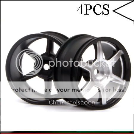 4PCS RC 110 Scale Car On Road 6 Spoke 26MM Plastic Wheel Rim 9054 
