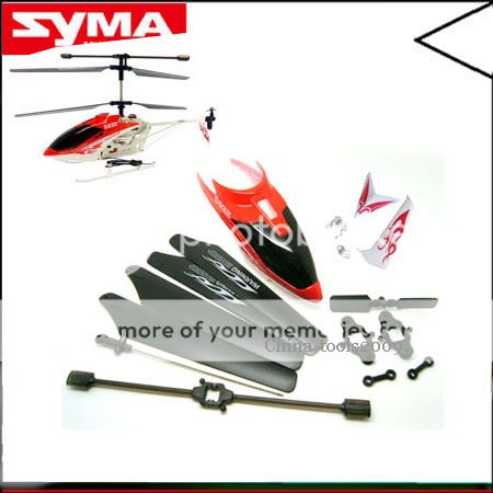 Set Spare Parts Syma S032 RC Helicopter Canopy Shaft Balance Blade 
