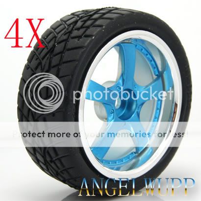   10 Car 5 Spoke On road Wheel Rim & Rubber Tyre,Tires J21 H1  