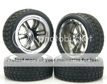   RC 110 Car On Road Wheel Rim & High Grip Rubber Tyre,Tires 1029 8005