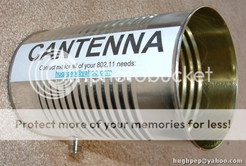   type cantenna and is just perfect for 802 11b and 802 11g signals