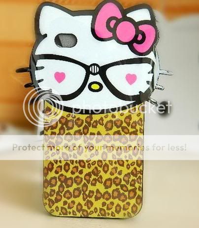 White Pink Leopard Hello Kitty Cute Soft TPU Back Case Cover for 