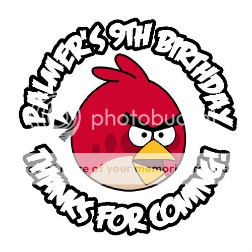 Angry Birds Birthday Favor Label Stickers Personalized
